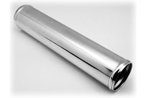 Autobahn88 Aluminum Alloy Pipe, Straight, OD=2.5" (64mm), L=12" (300mm), Glossy Polished, for Automotive Piping