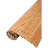 Orret Home Bamboo Bath Mat with Anti-Slip Base &ndash; 70x45 cm Natural Wood Bamboo Mat, Waterproof, Anti-Slip Mat, Decorative v
