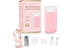 CUSSITY Electric Mini Cat Grooming Kit, Rechargeable Type C Pet Cat Clipper for Matted Fur Cordless, Lightweight Pet Shavers for Kitty/Puppy/Rabbits/Small Pets