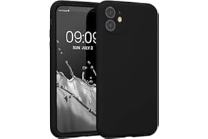 kwmobile Carcasa Compatible con Apple iPhone 11 Funda - Case TPU y Silicona con Interior de Microfibra - Suave Protector antigolpes para móvil - Negro