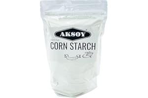 🌽 AKSOY 100% Pure Corn Starch | 1.25 KG Airtight Container | All Natural Thickener for Soups, Stews, Gravy, Baking Pies, Puddings & Cakes | Non-GMO, Vegan, Food-Grade