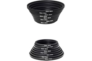 JVJ 8x Step Up + 8x Step Down Ring Filter UV CPL Set 49 52 55 58 62 72 77 82mm Stepping Adapter 49-82mm 82-49mm for Nikon Canon