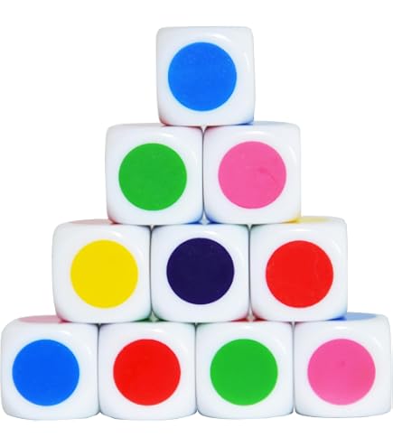 Dé à jouer noir ou couleurs 16 mm points de 1 à 6 pour jeu de société à l'unité