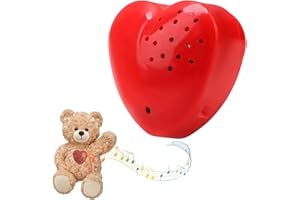 BELLIGERN Voice Recorder for Teddy,Mini Voice Recorder,Voice Recorder for Teddy Bear,Teddy Bear Voice Recorder Heart Shaped Mini Voice Recorder Speaker for Speaking and Recording Custom Messages