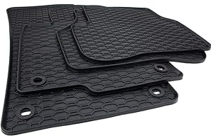 ‎KFZ-PREMIUMTEILE24 kfz-premiumteile24 Gummimatten Kompatibel mit Golf 5 (1K) Jetta III (1K) Fußmatten Allwetter Automatten Premium Qualität 100% Passgenau Drehknebel Oval