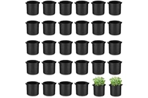 Airsnigi 30 Pack 10 Gallon Vegetable Grow Bags for Indoor & Outdoor,Thickened Nonwoven Fabric Planting Pots with Handle Potato Grow Bags for Flowers Vegetables Fruits