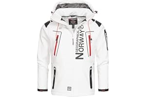 Geographical Norway Techno Men Distribrands - Chaqueta Softshell Impermeable Hombres - Capucha Hombre Transpirable Exteriores - Chaqueta Invierno Viento