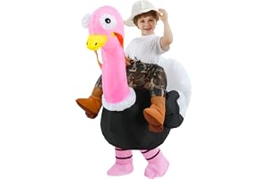 JOYBRO Uppblåsbar bukettdräkt, rolig rosa uppblåsbar fågeldräkt, perfekt för halloween, karneval, karneval, cosplay, temafest