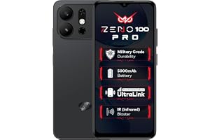 Zeno 100 Pro | 3GB RAM + 5GB Virtual RAM, 64GB Storage | 5000mAh Battery | UNISOC Octa-Core Processor | DTS Sound | Military Grade Protection | 6.6" 90Hz HD+ Display | Android 15 Go | Natural Black