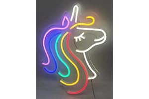 Letrero de luz de neón LED Arco Iris Unicornio Luces nocturnas Operado por USB Marquesina decorativa Letrero Bar Pub Tienda Club Garaje Decoración para fiestas en el hogar