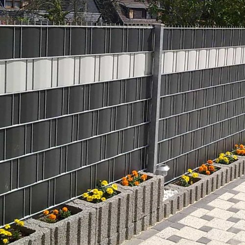 M-tec Profi-line ® PVC Zaunsichtschutzstreifen, Sondermaß!!! 23,5 cm x 65 m ✔ anthrazit ✔ hochwertiges extra dickes Zaunbauer PVC-Material 640 g/m² | Nach M-tec technology Rezeptur hergestellt | - 6