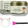 Carbonated Bubble Clay Mask - OCHILIMA Bubbles Mud Mask with Headband & Brush for Face Deep Cleansing Reduce Pores Purifying Face Mask for All Skin Types - 3.52 oz