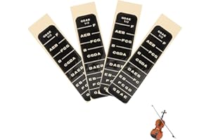 SHUNYABEI 4 Pcs Violin Finger Guides Removable Violin Fingerboard Stickers Professional Fiddle Fretboard Stickers for Learning All Notes Kids Adult Beginner