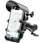 Bix BMPH05 G&uuml;neş ve Yağmur Korumalı Ayna Bağlantılı 360&deg; Derece Ayarlanabilir G&uuml;neşlikli Motosiklet Bisiklet Scooter i&ccedil;in Uni
