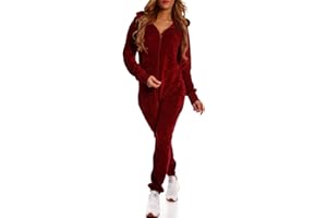 Crazy Age Damen Jumpsuit aus Samt (Nicki, Velvet) Wohlfühlen mit Style. Elegant, Kuschelig, Weich. Overall, Ganzkörperanzug, Jogging - Freizeit Anzug, Onesie