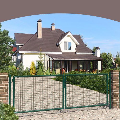 Doppelflügeltor + Pfosten Gartentor 300×100 Einfahrtstor Hoftor Tor - 3