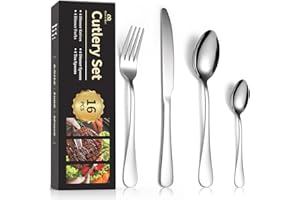 16-Piece Cutlery Set for 4 Persons–Ben & Bel Stainless Steel Knife, Fork and Spoon Tableware Set–Easy-Clean & Dishwasher-Safe