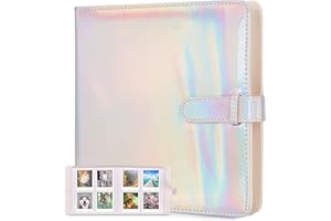 Leebotree Álbum de Fotos Compatible con Película Instax Mini/Square, 256 Fotos Álbum de Fotografías Compatible con Mini 11 / Liplay, sq6 sq10 sq 20 Share Imprimante SP-3 (Plata Mágica)