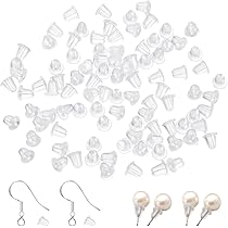 Ferma Orecchini Silicone 100 Fermagli Per Orecchini In