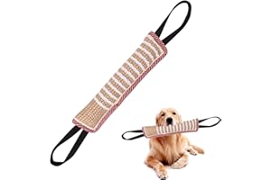 Seasboes Salamotto per cani, Salsicciotto addestramento cani, Manicotto per Cani, Rotolo in Iuta da Masticare, Giocattolo per cani, durevoli e interattivi per Cani di Taglia Medio-Grande,2 Maniglie