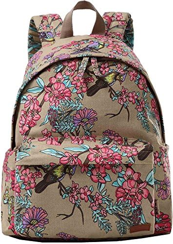 Besporter Women Floral Canvas Backpacks Shcool Bags For Teen Girls Student