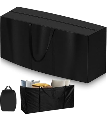 Sac De Rangement Housse Protection Coussin Jardin Étanche Oxford 210D 173x76x51 Cm