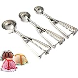 Cookie Scoop Set, Ice Cream Scoop Set, 3 PCS Cookie Scoops for Baking Include Large-Medium-Small Size, Perfect for Cookie, Ic