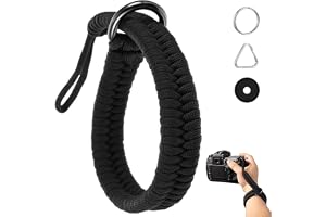 Paracord 550 kamera handrem för handled, kamera-handrem | kamerarem, med justerbar D-ring, för spegelreflexkameror, utomhusäventyr och resor