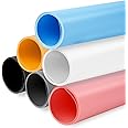 Selens PVC Food Photography Backdrop Background 50x100CM Vinyl White/Black/Grey/Pink/Blue/Orange Photo Studio Kit Waterproof for Flat Lay Product Props Cosmetic Jewelry Shooting Video 6 Color