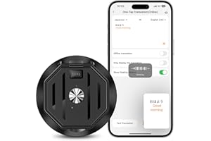 WANCHIY Language Translator Device，70+ Languages,ChatGPT AI Translator for Travel & Business,Real-Time Voice & Photo Translation, Magnetic Phone Companion