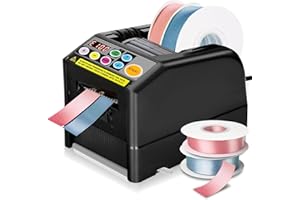 BSTGEKELY Upgrade Automatic Tape Dispenser - Cuts 6-60mm Width, 999mm Max Length, Electric Tape Cutting Machine for Office & Home (Black)