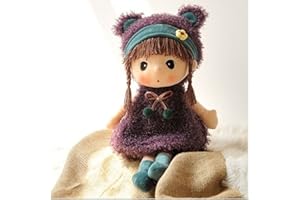IBLUELOVER Poupée de Chiffon Poupée Jouet en Peluche Jouet Poupées Adorable Conte de Fées Princesse Poupées Mignonne Plush Toys Cadeau de Naissance Noël Anniversaire Baptême (Violet B)