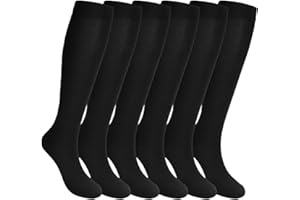 Losvcbcx (2/4/6/7 Pairs Compression Socks for Women & Men 15-20 mmHg is Best Athletic & Medical for Running Flight Travel Nurses