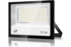 VRFMALIY Foco LED Exterior 100W, 10000LM 7000K Proyector LED, IP67 Impermeable 144 LEDs Super Brillante Blanco Frío Luz de Seguridad, Potente Luces para Jardín, Garaje, Terraza, Patio Trasero