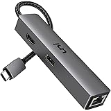 uni Hub USB C, Adattatore USB C (5 in 1) con Porta Gigabit Ethernet, USB C a HDMI 4K, 3 Porte USB 3.0 [Sottile, Alluminio, Ny