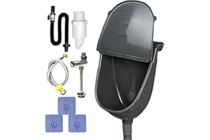 Urinal à montage mural avec couvercle, urinoir de salle de bain avec couverture, étanche, toilette réglable avec tuyau pour dortoir, camping, garage, arrière-cour, maison
