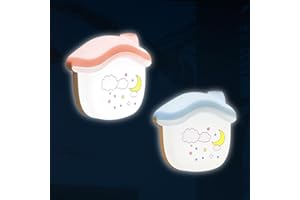 ‎FUNMO Funmo Kinder Nachtlicht Steckdose, 2 Stück Steckdosenleuchte mit Dämmerungssensor, automatisches Babystilllicht, Einschlafhilfe Licht mit Mondmotiv, LED Wandleuchte für Schlafzimmer, Treppe, Hausflur
