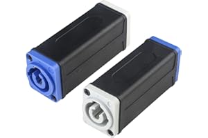 WECAN 2Pack Connettori Powercon a 3 Pin Adattatore di Prolunga Connettore Powercon,Compatibile con neutrik Prolunga Power Connectors per Cavo Alimentazione, Powercon Connettori Elettrici Maschio e Femmina