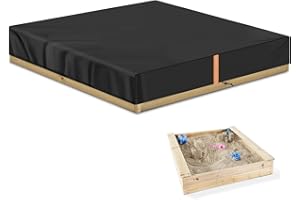 VANSHEIM Copertura per Sandbox 200x200x20cm Telo Copertura Sabbiera Bambini Telo Sabbiera Copertura Impermeabile per Sabbiera Copertura piscina Copertura per Piscina da Giardino Anti-UV Tessuto Oxford