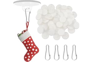 PRETWAD 40 Stück 2cm Transparent Deckenhaken Selbstklebend Klebehaken Decke Klebehaken mit 40 Stück Fahnenmast-Clips,Decke für Schlafzimmer Badezimmer Hängende Festival Hochzeits Weihnachtsdekorationen