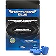 HappyMan Blue 10 Tablets | Natural Herbal Supplement for Men | Prolonged Performance and Enhancement Tablets | Fast Acting and Extra Strong | Stamina and Energy Support | Ginseng