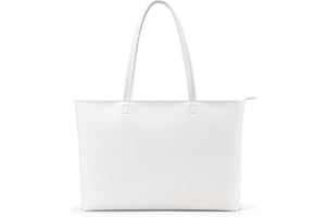 KALIDI Bolso de mano grande para mujer, de piel sintética, impermeable, con cremallera, para trabajo, viajes, compras, escuela