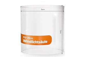 BENTSON Ersatz Glaszylinder für Windlichtsäule Design I Für 95cm