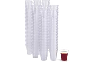 Bekith 1000 Pack de tazas de comunión, vasos desechables de plástico para bandejas estándar de Santa Comunión, 0.5 onzas, transparente