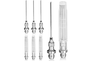Whtawtaw 8pcs Bearing Grease Injector Needle, Small Grease Needle Nozzle, Removable Grease Gun Needle Tip Dispenser Grease for Fitting for Ball Joints Tool