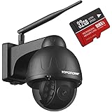 Topodome Metallo Videocamera Sorveglianza Esterno Wifi, 1080P Telecamera Wi-Fi Esterno Con Starlight Visione Notturna, Scheda
