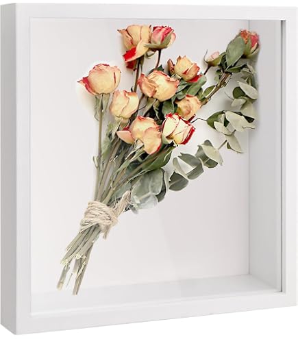 Cornice Portafoto 3D Shadow Box 20x20 Cm Con Luci LED, Foglio Acrilico, Per Souvenir, Fiori, Medaglie - 3