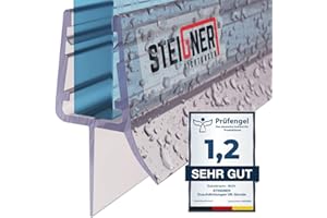STEIGNER Joint de douche pour paroi en verre, 70cm, vitre 3,5/4/5mm, joint d'étanchéité PVC droit pour les cabines de douche réctangulaires, UK13