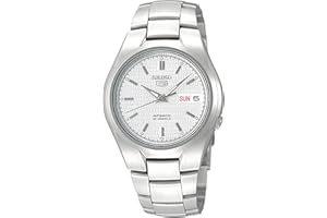 Seiko Męski analogowy automatyczny zegarek z paskiem ze stali nierdzewnej SNK601K1, Srebrny/srebrny, Bransoletka