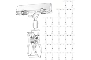 URCHUZE 30 Stück preisschilder halter Kunststoff Drehbare Schildhalter Merchandise Schild Clip Display Clip Halter Stand, Klar